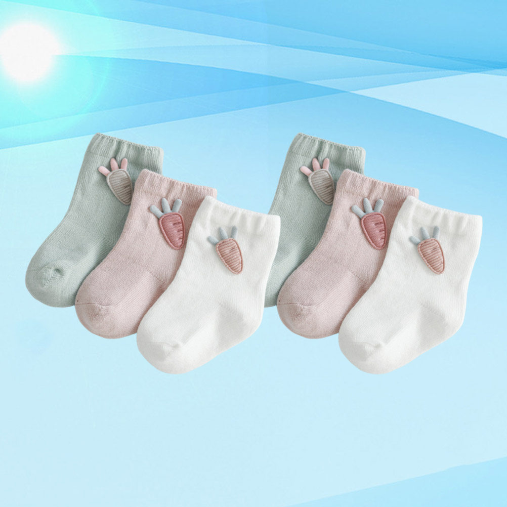 3 Pasang Kaus Kaki Bayi Katun  - Unisex Baby Socks Non Slip ulasan dan harga